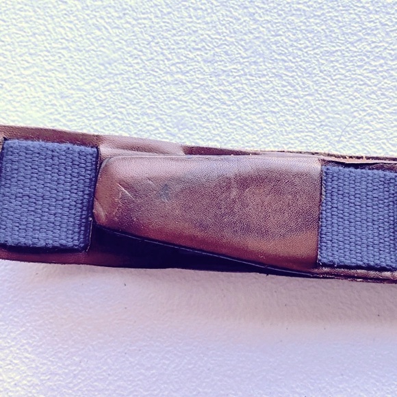 Stefano Corsini Blue Webbing Brown Leather Men's 34” - Picture 8 of 10